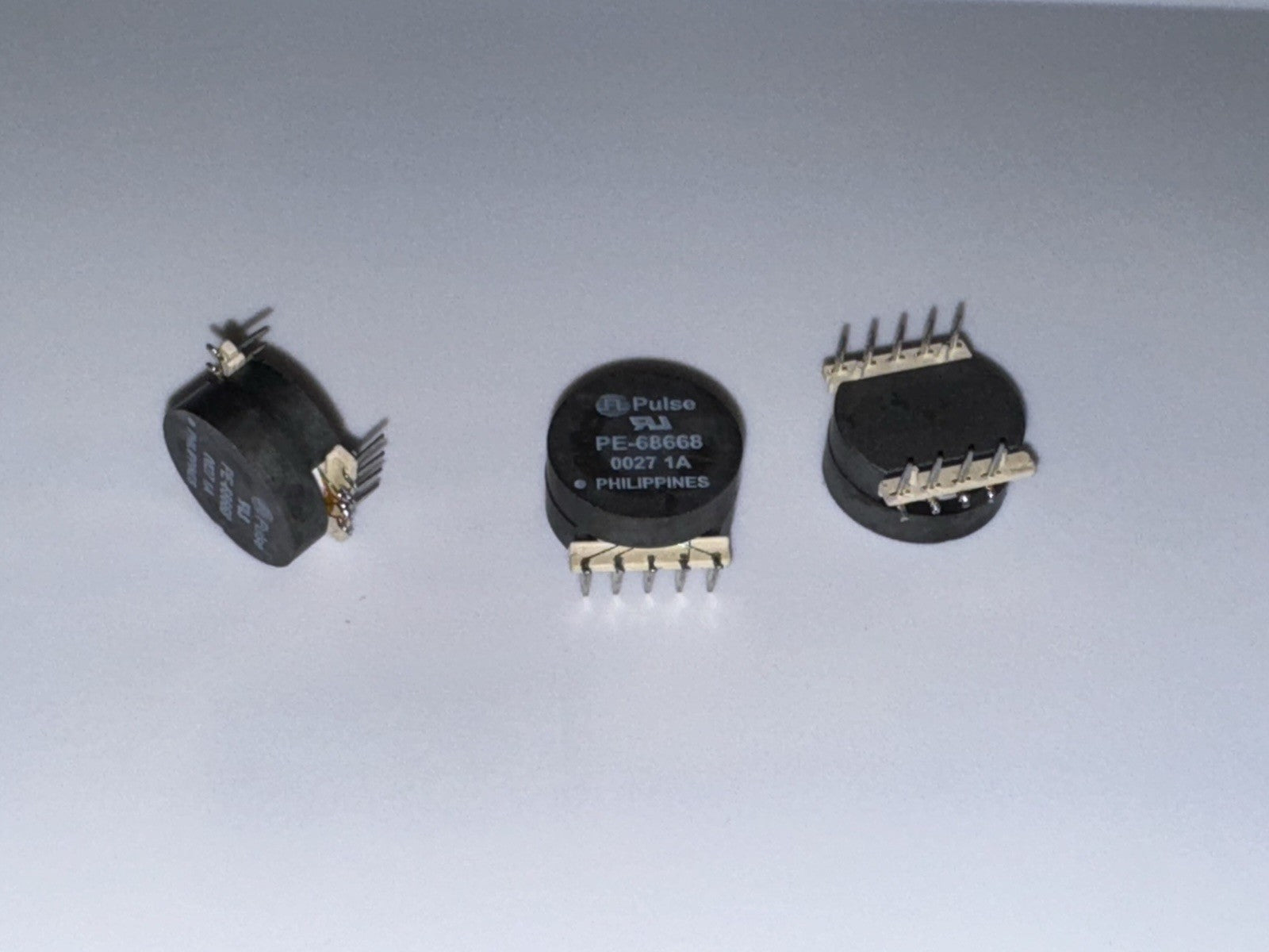 QTY (10) PE68668 PULSE ISDN U-INTERFACE TRANSFORMER FOR 2B1Q & 4B3T CODING, showing three isolation transformers.