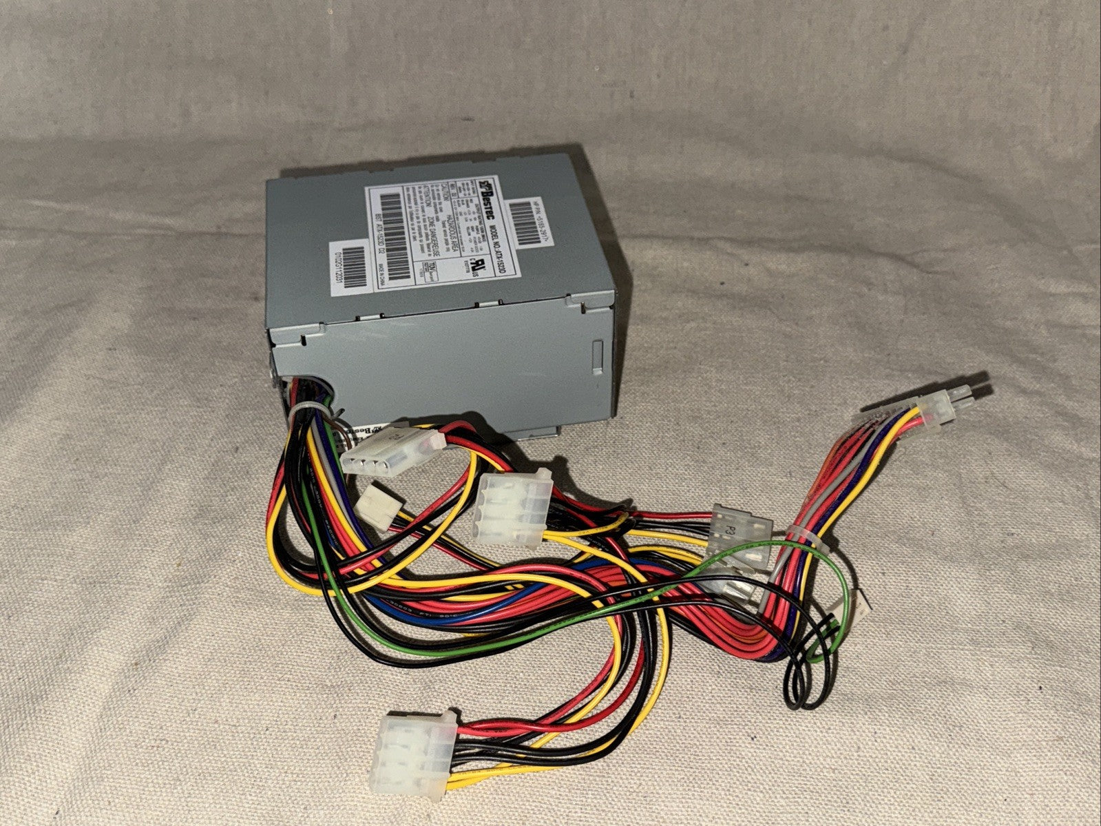 Bestec ATX-1523D Power Supply 110W HP 5185-2917 with various connectors visible.