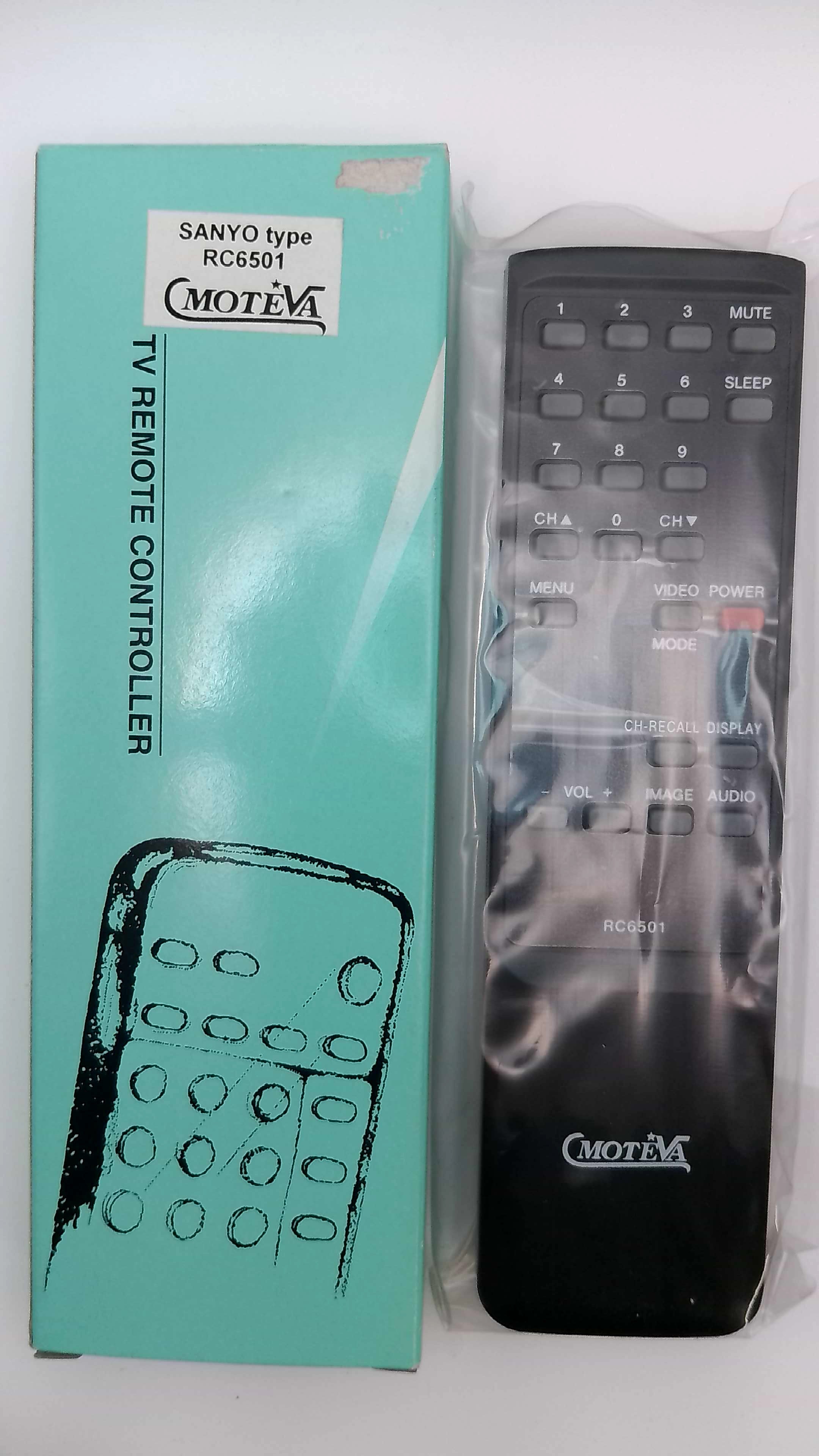 Moteva RC6501 Replacement TV Remote Control for Sanyo / Fisher