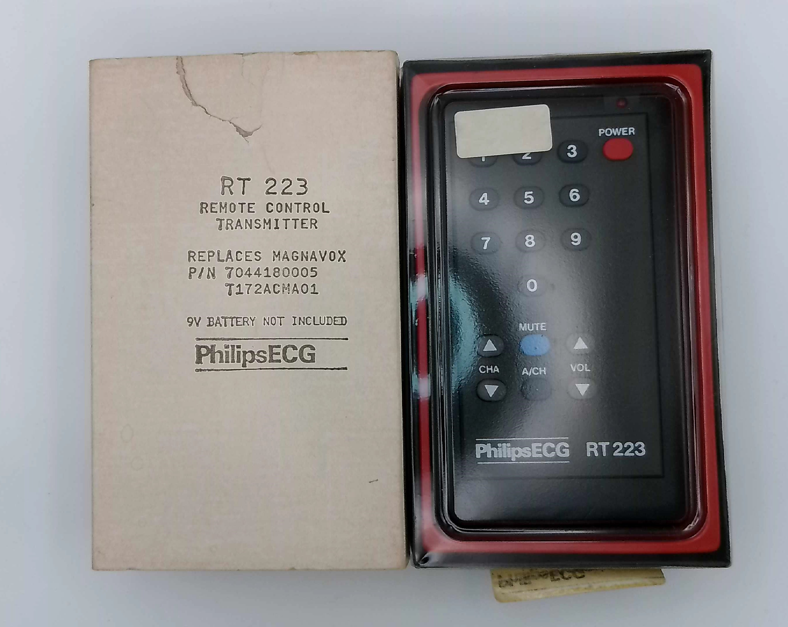 Genuine Philips ECG RT233 OEM CRT TV Remote Control - Replaces Magnavox 7044180005