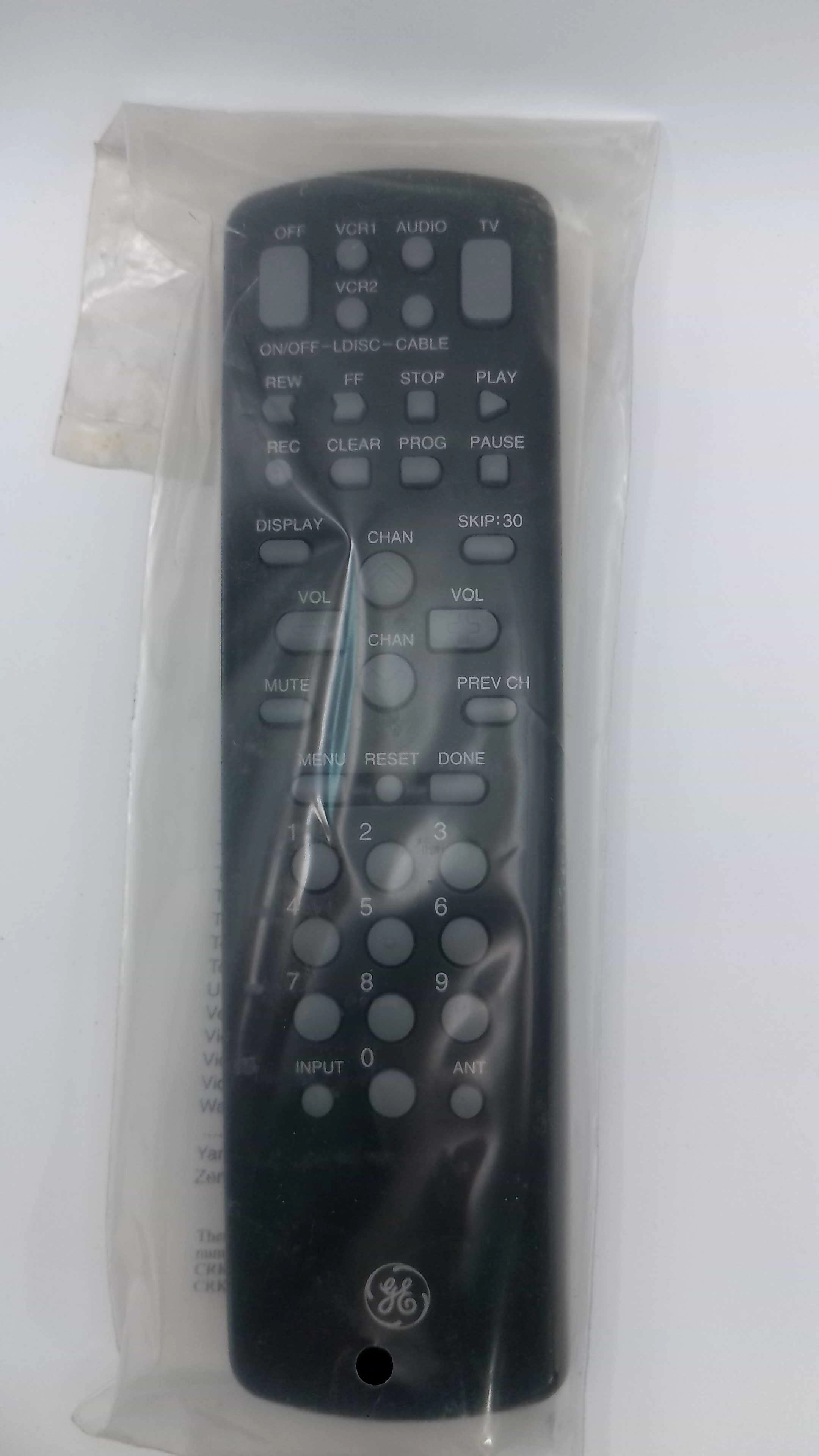 Genuine GE CRK72B2 OEM CRT TV Remote Control - For CTC175 CTC177 Chassis