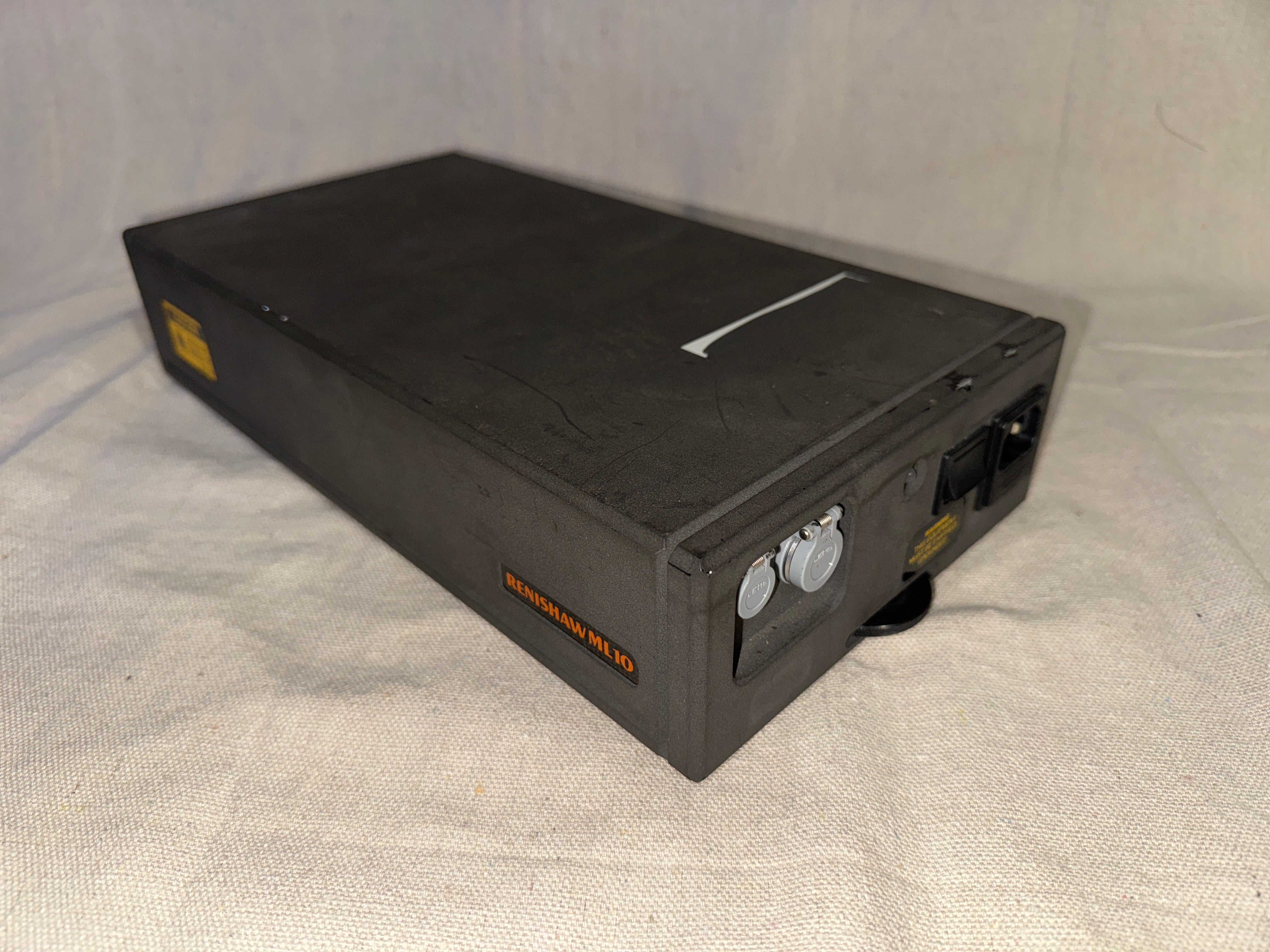 Renishaw ML10 X Laser Interferometer showing the functional design and ports for measurement applications.