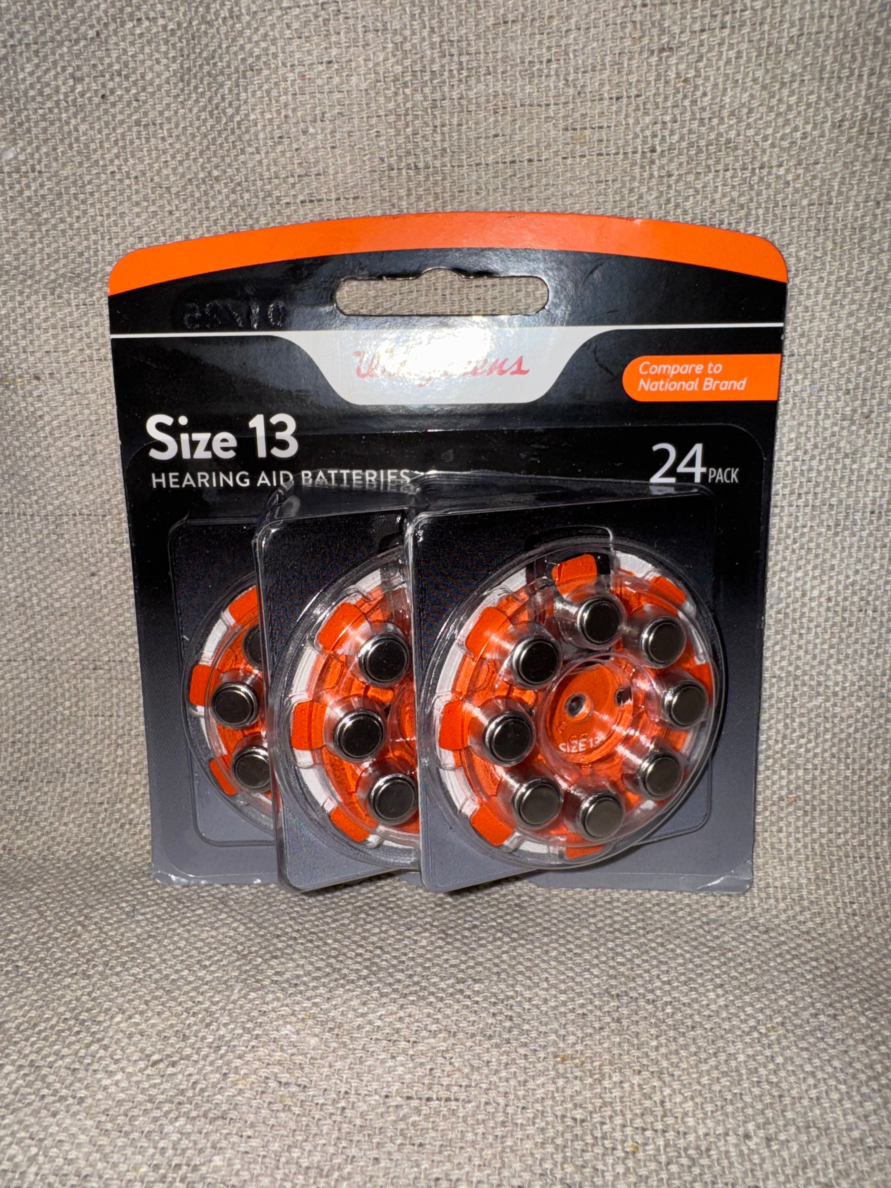 24 Pack Walgreens Hearing Aid Batteries - Size 13 - (24 Batteries) Exp 01/25