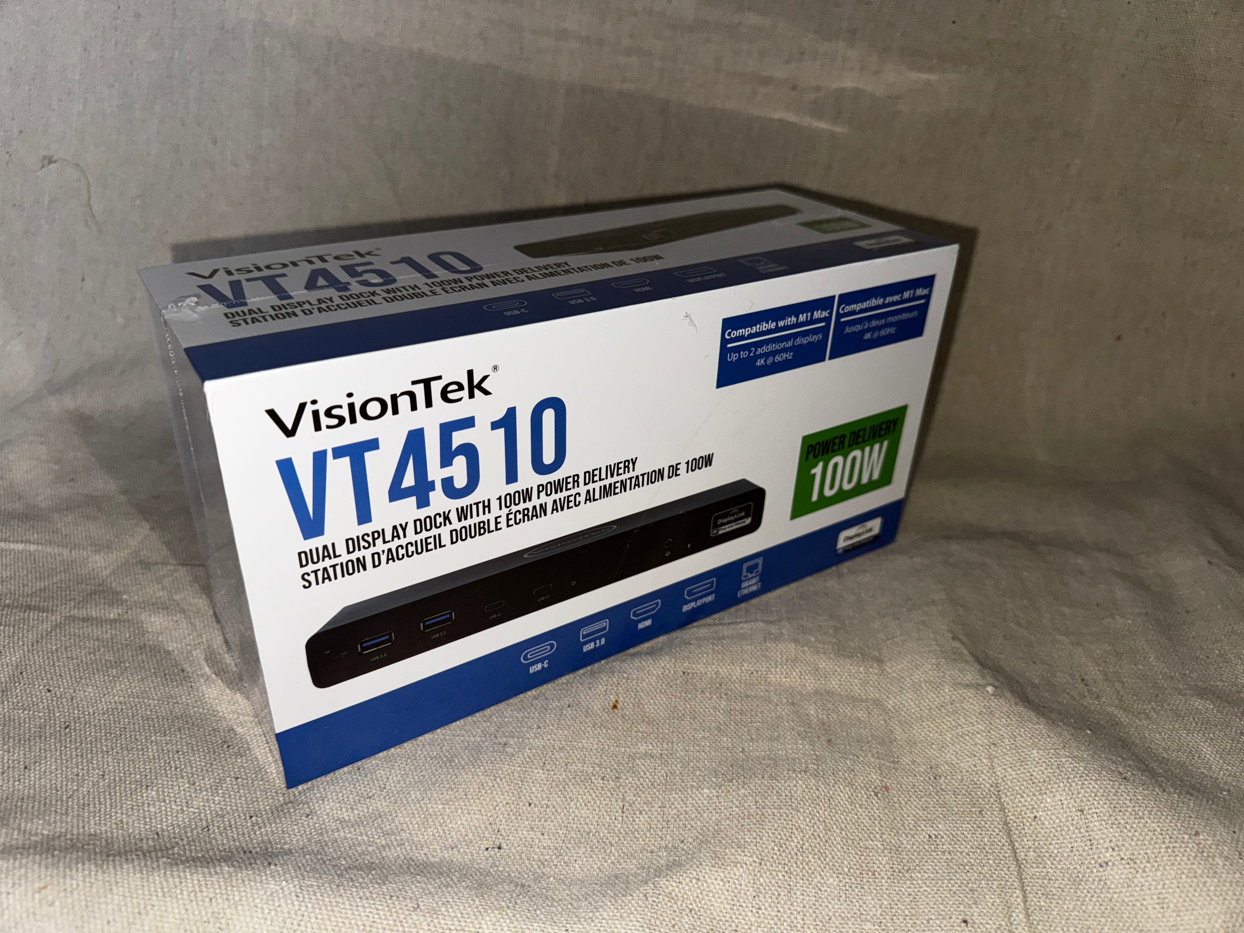 Visiontek VT4510 Dual 4K Display Dock with 100W PD