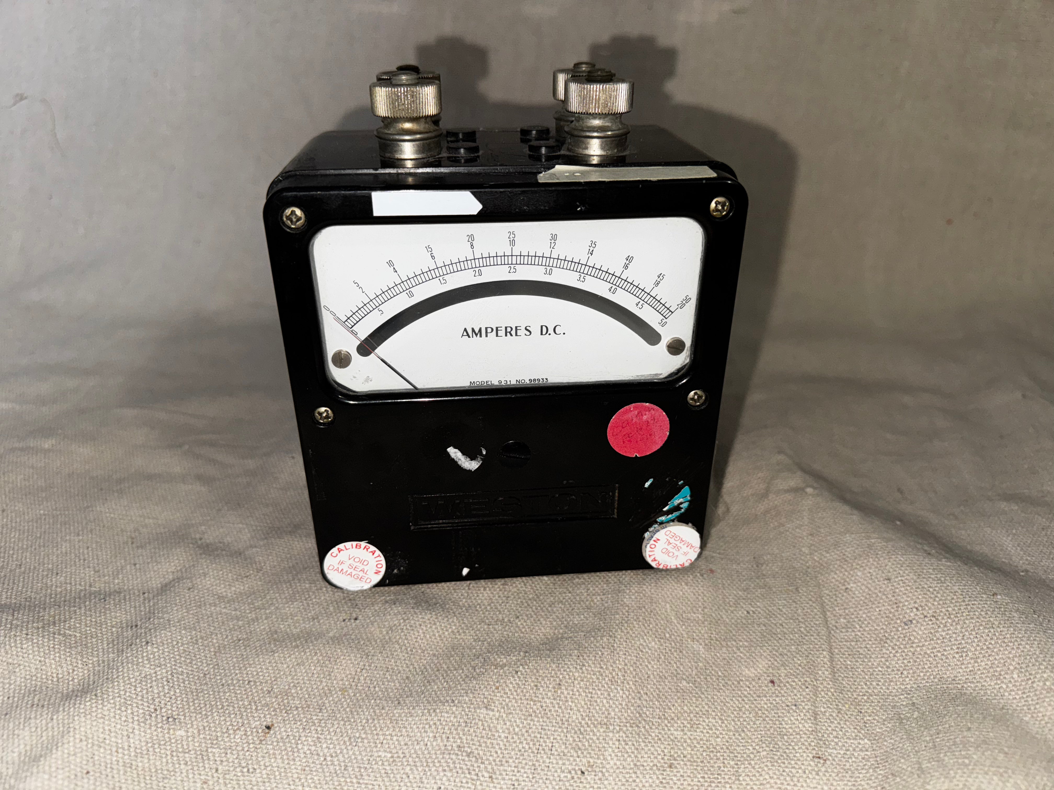 Weston Amperes DC Meter 0-50 Amps