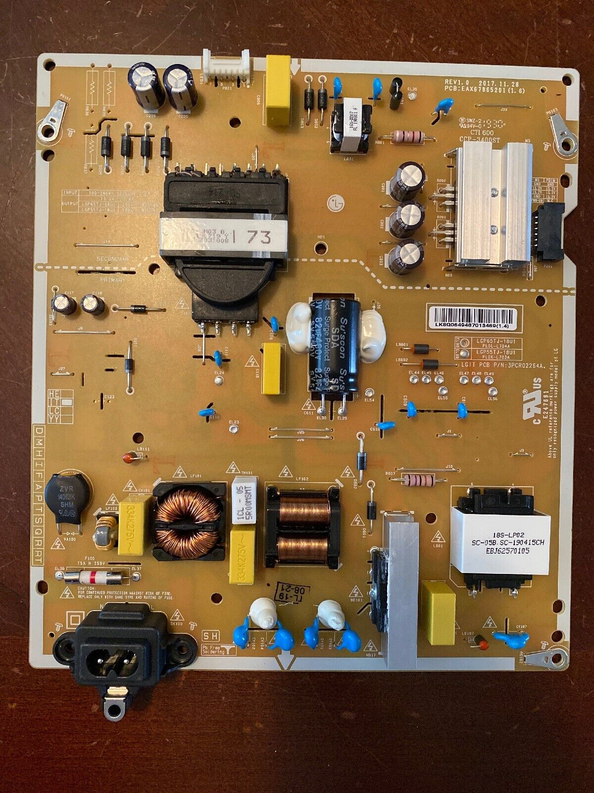 LG EAY64948701, EAX67865201(1.6) Power Supply / LED Board