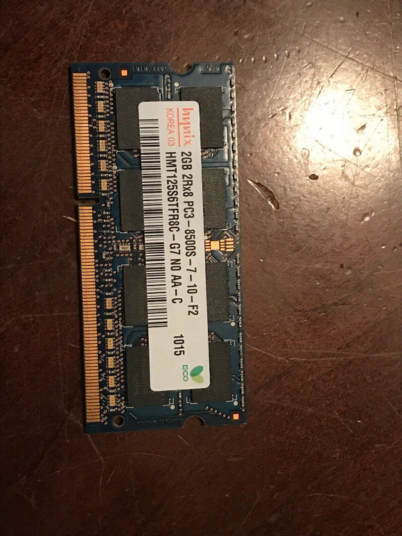 Hynix 2GB DDR3 2RX8 PC3 -8500S SO-DIMM 204 Pin Laptop RAM HMT125S6TFR8C