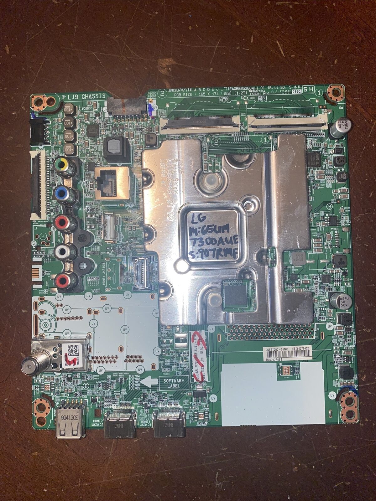 LG 65UM7300AUE.BUSGLJR MAIN BOARD EBT66075402 / EAX68253604(1.0) Genuine