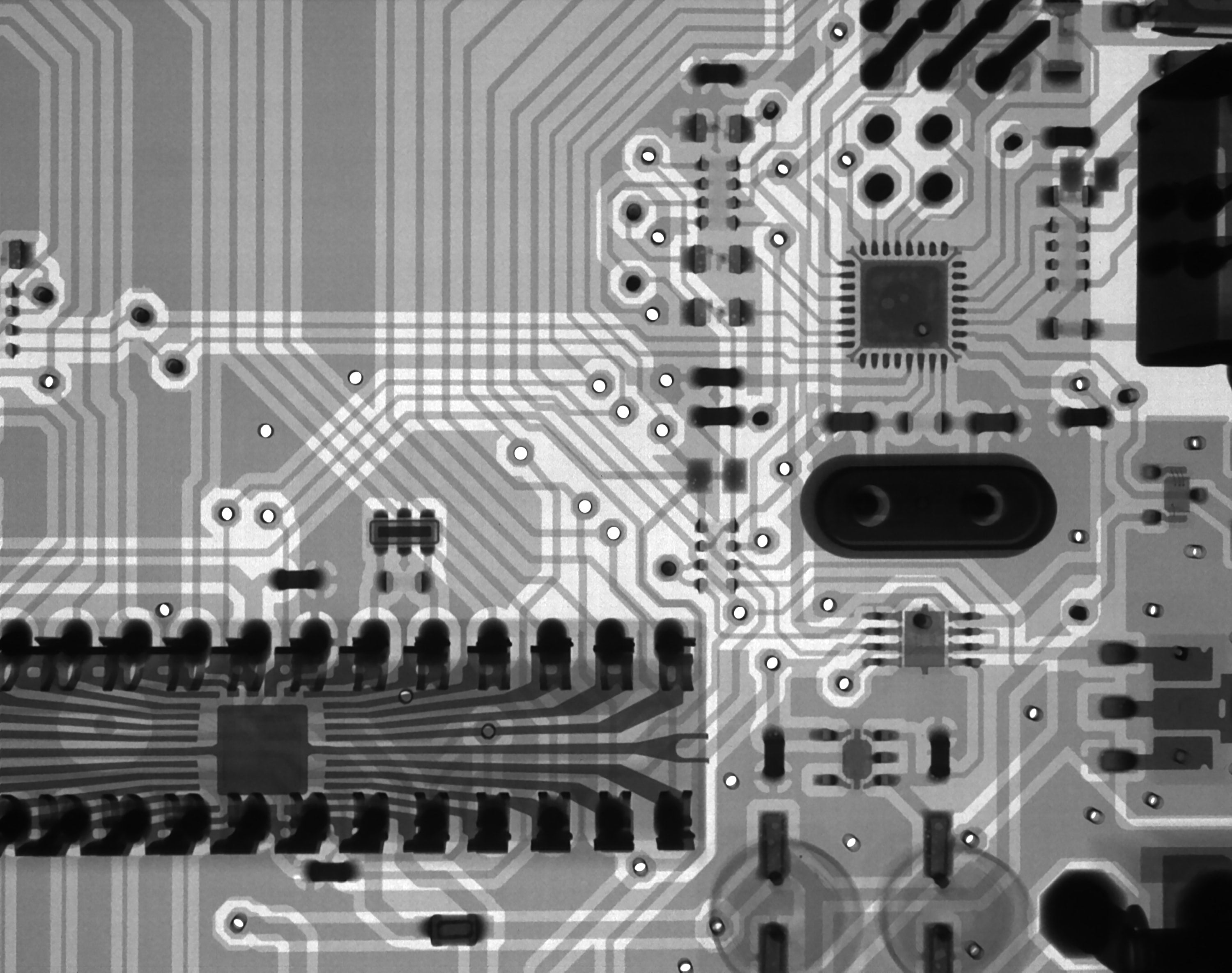 Close-up of a circuit board showcasing intricate connectivity of Electronic Parts.