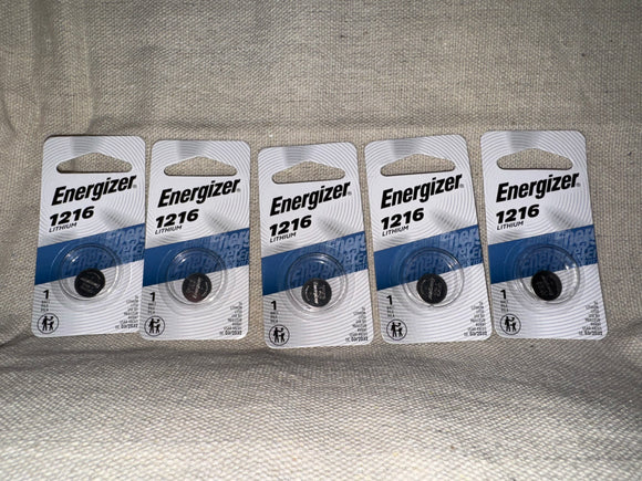5x Energizer 1216 3V Lithium Coin Cell Watch Battery EXP 03/2032 CR1216