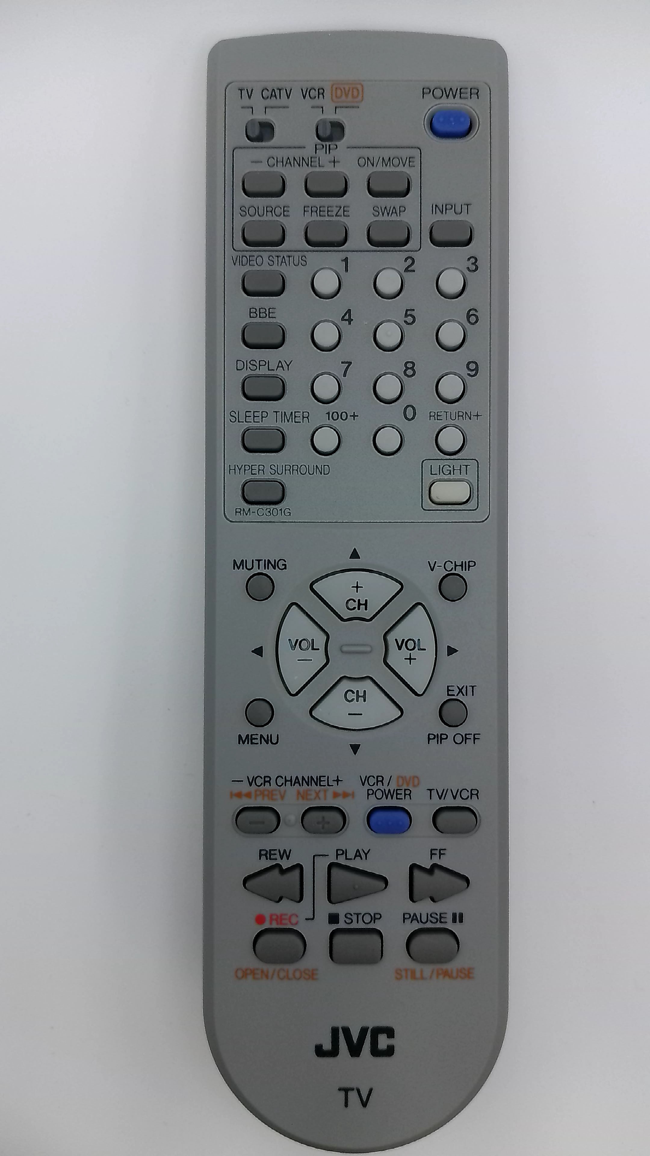 Genuine JVC RM-C301G-2A OEM CRT TV Remote Control