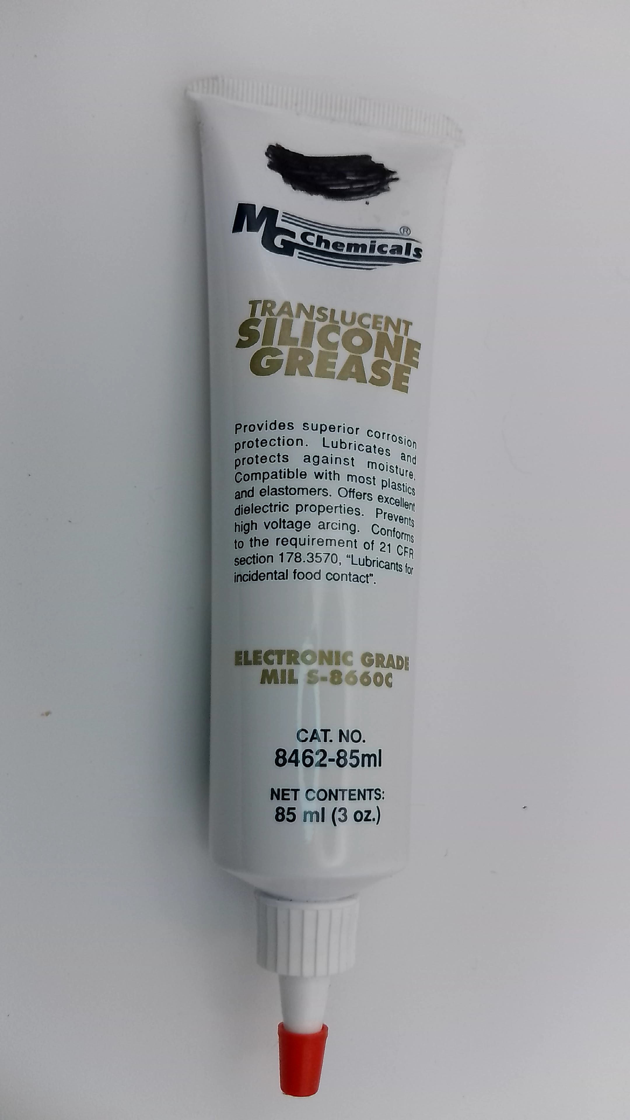 MG Chemicals 8462-85ML Silicone Dielectric Grease – Water Repellent & Corrosion Protection (85 mL / 3 fl oz Tube)