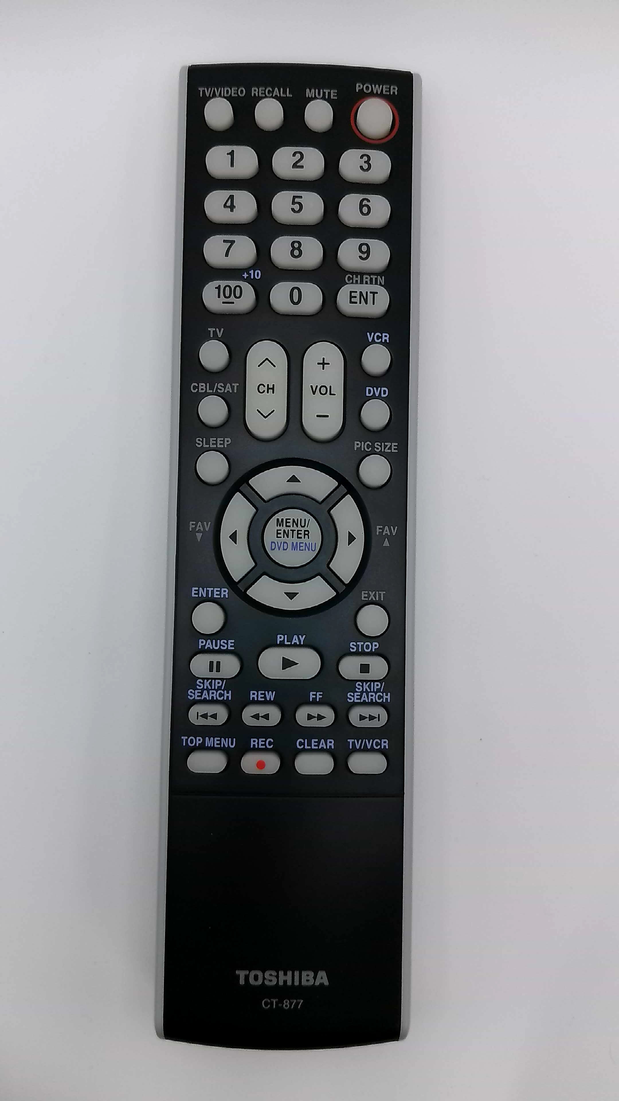 Genuine Toshiba CT-877 OEM CRT TV Remote Control