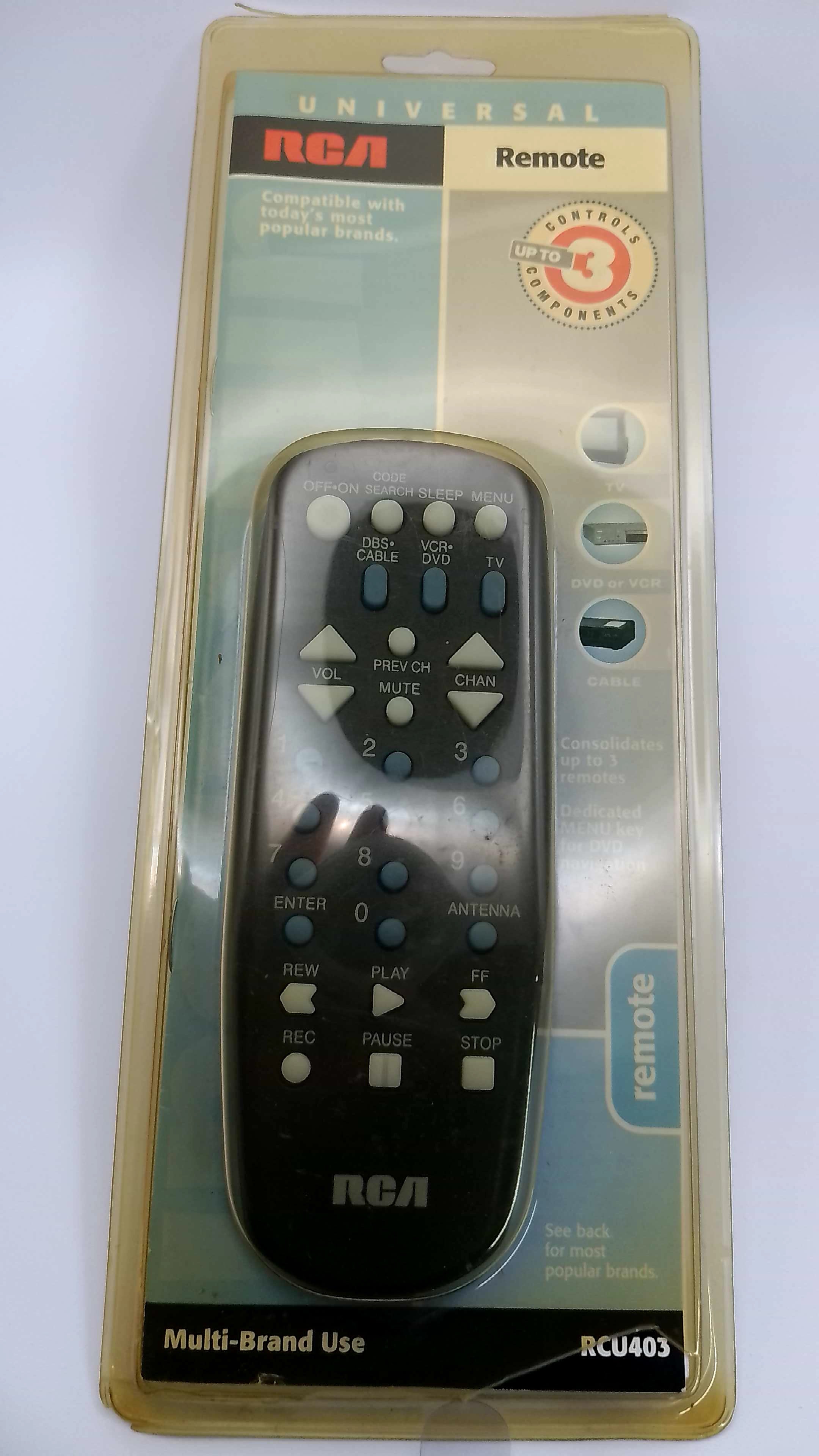 RCA RCU403 4-Device Universal Remote Control (TV/VCR/DVD/SAT/CBL) - Open Box