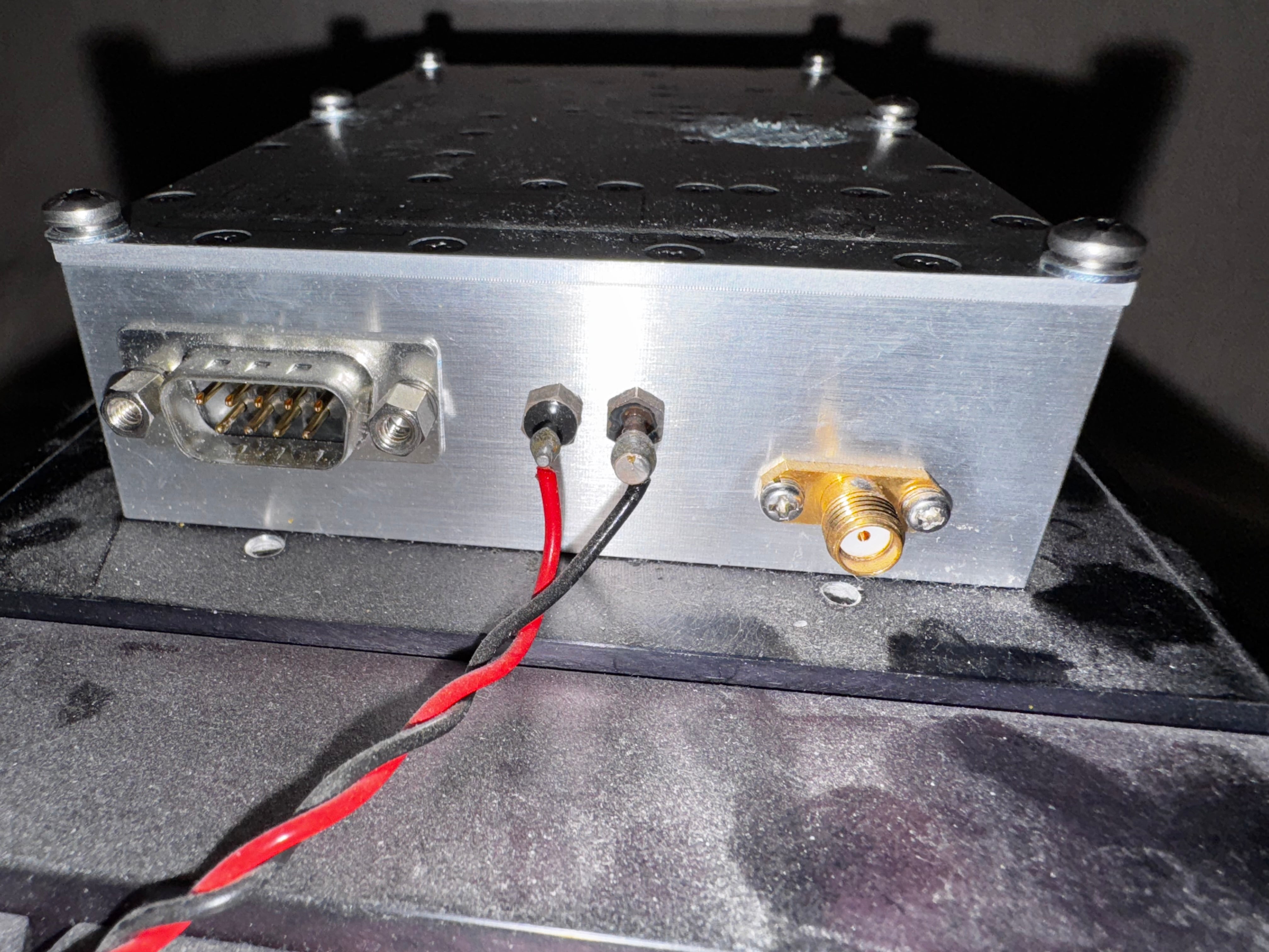 Mini-Circuits ZHL-16W-43-S+ For Parts - Non Functional back view showing connectors and wiring.