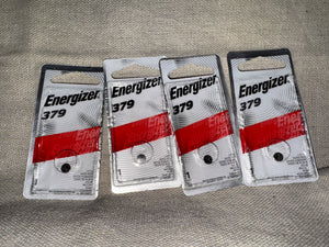 4 Original Energizer 379 Button Cell Watch Battery Batteries Best by 2023 NEW