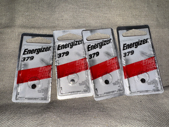 4 Original Energizer 379 Button Cell Watch Battery Batteries Best by 2023 NEW