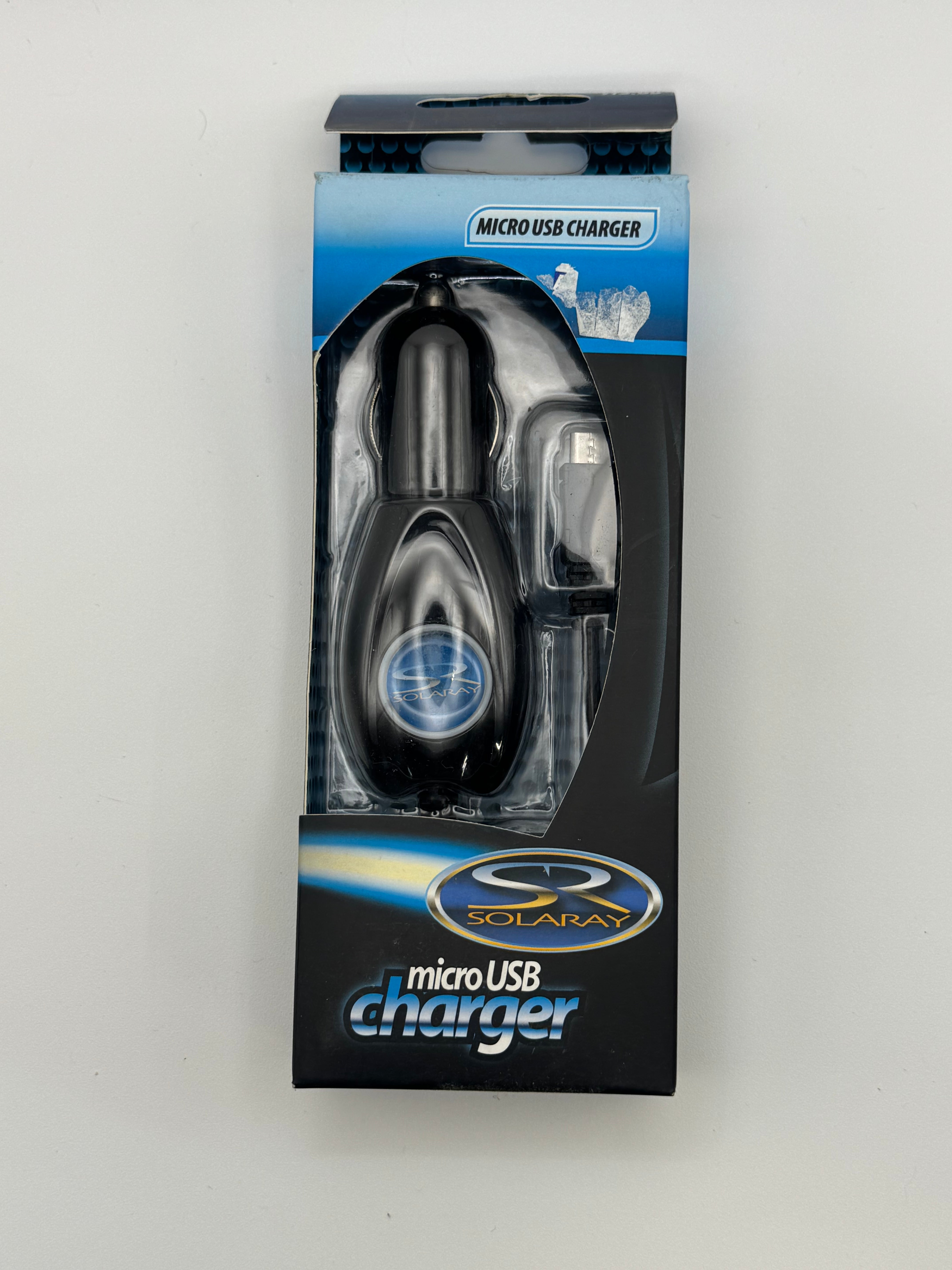 Solaray Universal Micro USB Vehicle Charger - 1 Amp Charging - 12V Power Plug