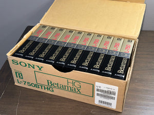 Sony L-750 BTHG Blank Sealed Betamax Tape Lot Of 10 Tapes