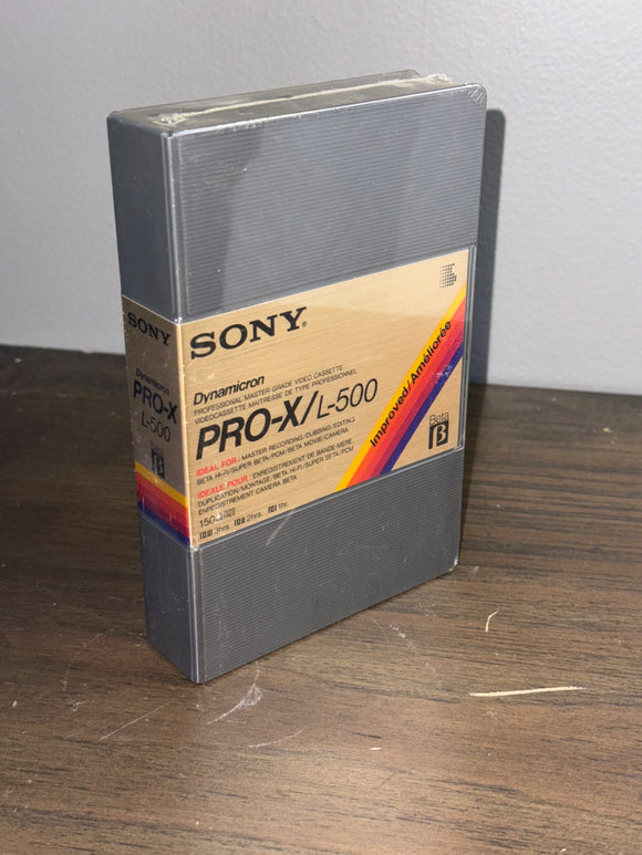 Sony Dynamicron Professional Pro-X L-500 Master Grade Sealed Blank Betamax Tape