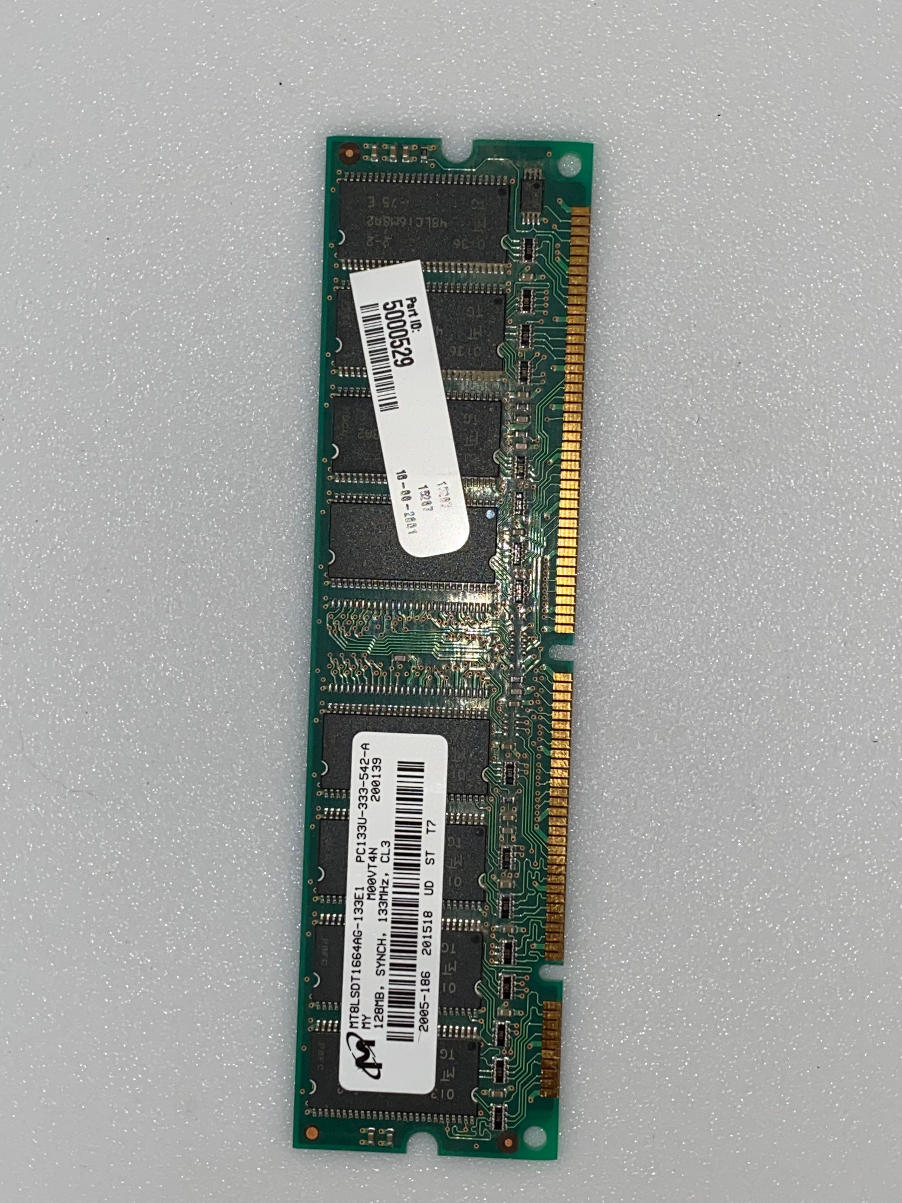 Micron 128MB MT8LSDT1664AG UDIMM PC133 Non-ECC Computer Memory Ram