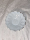 4.75” Vintage White Translucent Swirl Bowl