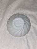 4.75” Vintage White Translucent Swirl Bowl