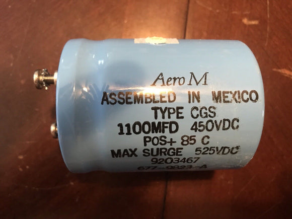 Aerom 1100 uF MFD 450 VDC Electeolytic Computer / Audio Capacitor