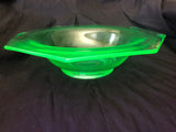 Large Octagon Serving Dish Vaseline Uranium