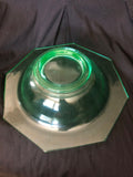 Large Octagon Serving Dish Vaseline Uranium