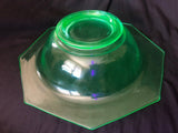 Large Octagon Serving Dish Vaseline Uranium