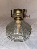 7” X 5” Vintage Clear Glass Oil Lamp