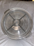 .Vintage Anchor Hocking Clear Glass Manhattan 14" Handled 5 Part Relish Platter