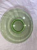 10” Vintage Green Uranium Vaseline Glass Console Bowl