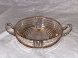 Beautiful Anchor Hocking Manhattan Pink 8" Handled BOWL Depression Glass, Rare