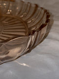 Anchor Hocking Oval Divided Pink Depression Glass Oyster And Pearl Relish Dish