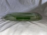 10” Vintage Green Uranium Vaseline Glass Console Bowl