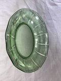 9x7” Vintage Green Uranium Vaseline Glass Bowl