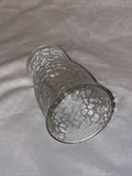 4” Vintage L E Smith Tumbler Crackle By Cracky Pattern Glass Cups Depression