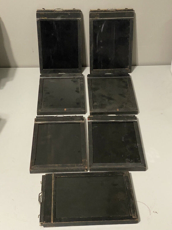 Lot of 7 Vintage Large Format 5x7 Film Holders - by Graflex / Kodak