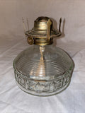 7” X 5” Vintage Clear Glass Oil Lamp