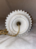 12.5” Vintage Milk Glass Hobnail Lamp No Lampshade