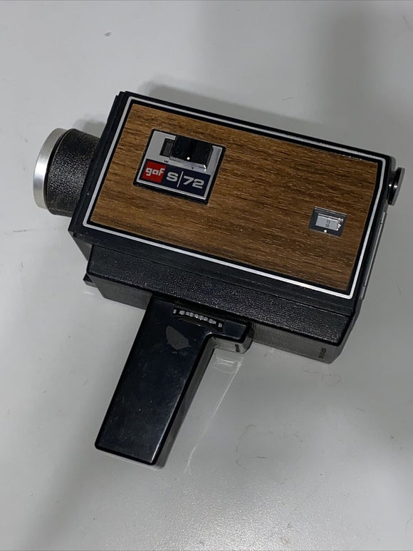 GAF Super 8 Zoom Movie Camera S/72 UNTESTED