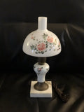 Floral Lamp w/Floral Lampshade + Granite Base