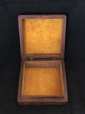 Vintage Hand Carved Square Trinket Wood Box