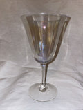 6.5” Set Of 5 Elegant Period Iridescent Champagne Wine Glasses 1940s