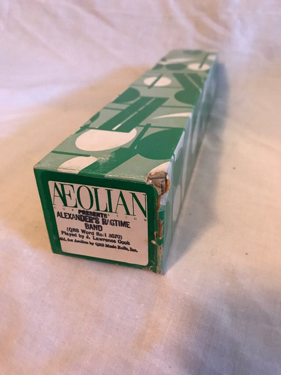 Aeolian Player Piano Roll QRS 3070 Alexander’s Ragtime Band By J Lawrence Cook