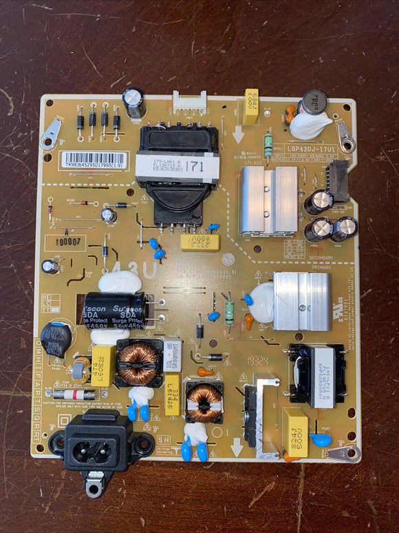 LG 43UK6090PUA 43UK6300PUE Power Supply LGP43DJ-17U1 EAX67209001 EAY64529501