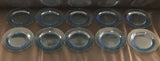 7.5” Clear Blue Plates - Set of 10