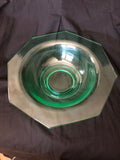 Large Octagon Serving Dish Vaseline Uranium